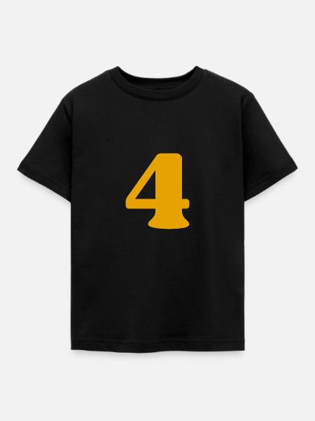 4 - Kinder T-Shirt - Schwarz