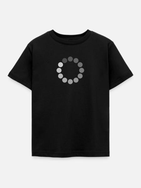Loading Icon Circle - Kinder T-Shirt - Schwarz