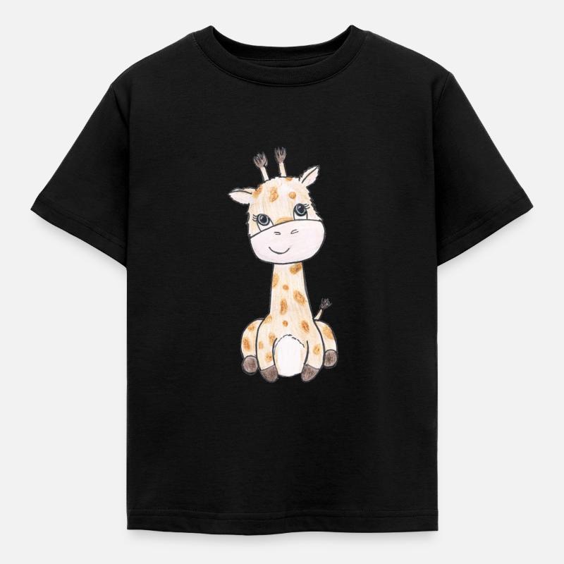 Giraffe - Kinder T-Shirt - Schwarz