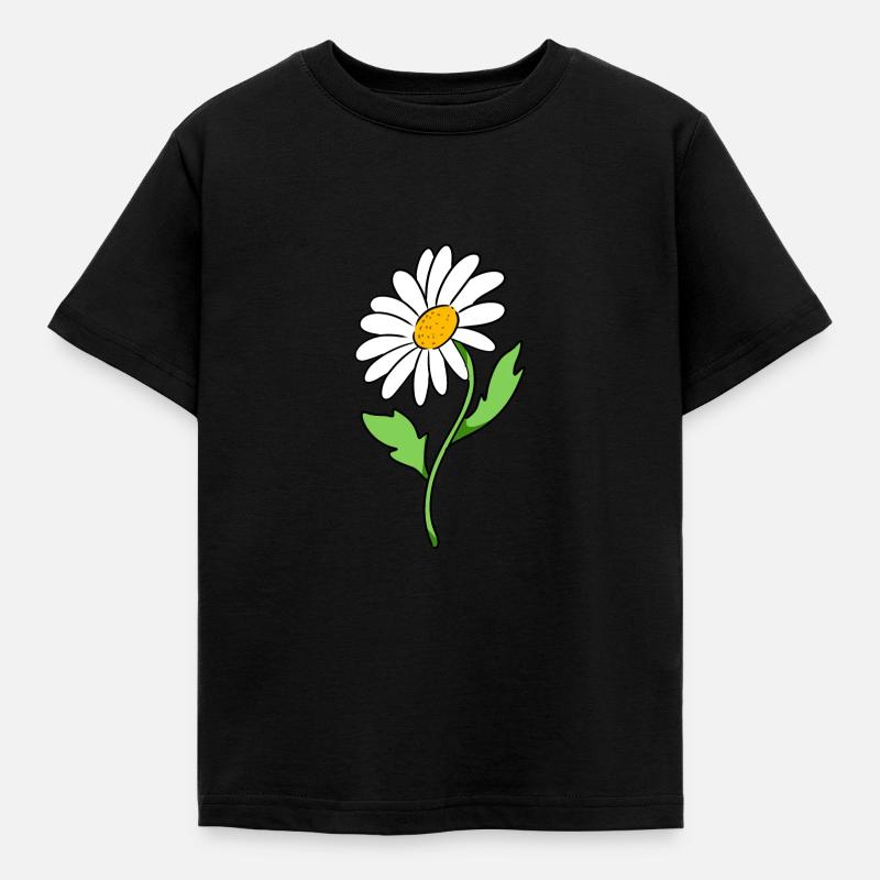 Gänseblümchen - Kinder T-Shirt - Schwarz