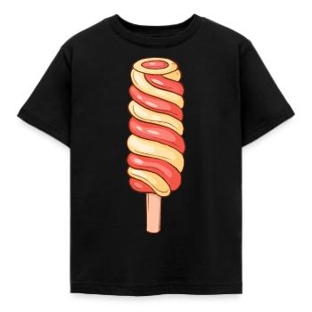 Eis Speiseeis Eiskrem Eiscreme Kugeleis Eisbecher - Kinder T-Shirt - Schwarz - Vorne - AI Model Kid Female (0cm)