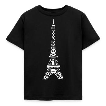 Tour Eiffel - France - T-shirt Enfant - noir - Devant - AI Model Kid Female (0cm)