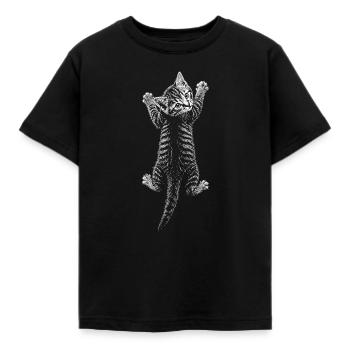 Kitten - Kids' T-Shirt - black - Front - AI Model Kid Female (0cm)