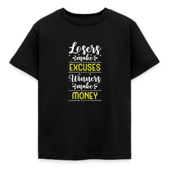 Money Prosperity Dollar Motivation - Kids' T-Shirt - black - Front - AI Model Kid Female (0cm)
