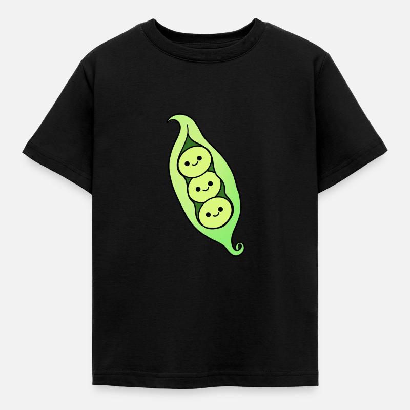 Erbsen - Kinder T-Shirt - Schwarz