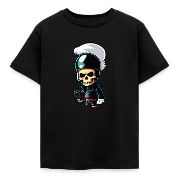 Biker-Styler genervt - Kinder T-Shirt - Schwarz - Vorne - AI Model Kid Female (0cm)