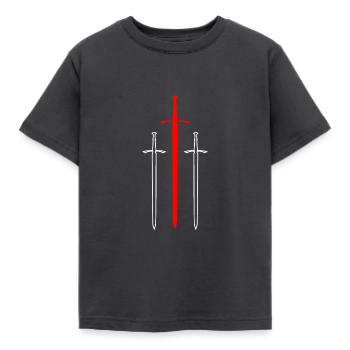 Épée rouge - T-shirt Enfant - charbon - Devant - AI Model Kid Female (0cm)