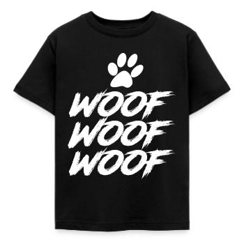 WOOF WOOF WOOF - T-shirt Enfant - noir - Devant - AI Model Kid Female (0cm)