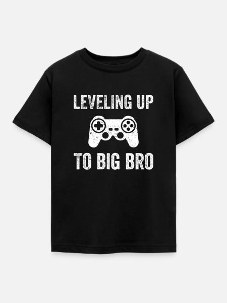 Poziomowania do BIG BRO śmieszne brat koszulce - T-shirt barn - svart