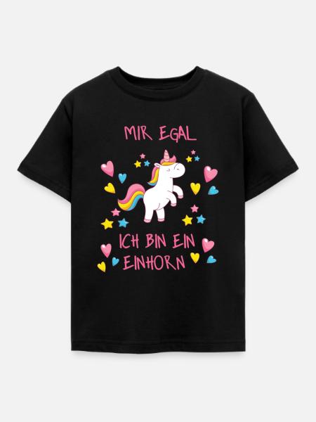 Mir egal - Kinder T-Shirt - Schwarz