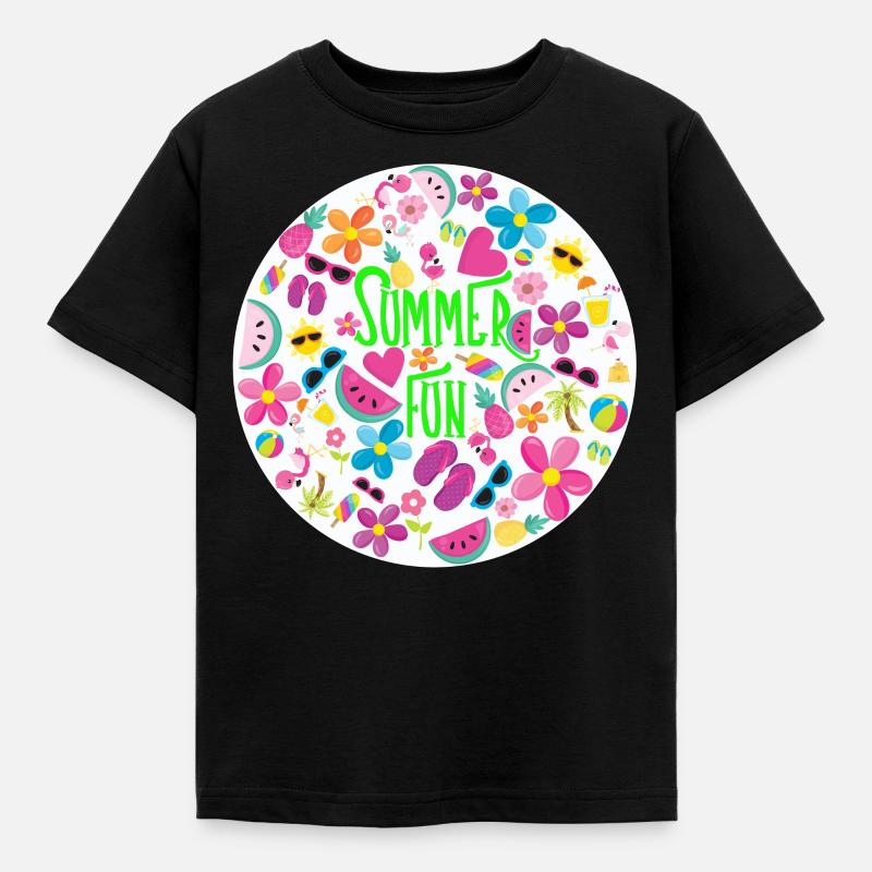 Summer Fun - Kinder T-Shirt - Schwarz