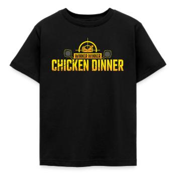 Pubg Winner Winner Chicken Dinner - Kids' T-Shirt - black - Front - AI Model Kid Female (0cm)