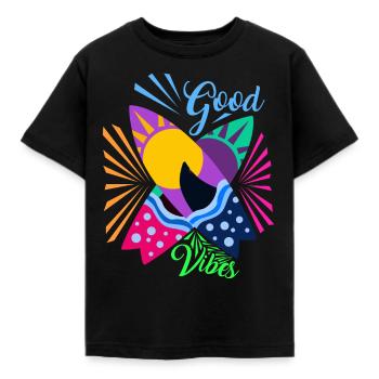 Surfboards - Kids' T-Shirt - black - Front - AI Model Kid Female (0cm)