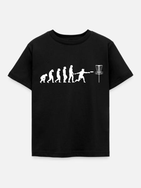 Disc Golf Evolution - Kinder T-Shirt - Schwarz