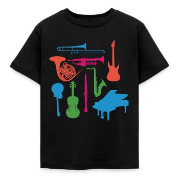 Instruments de musique - T-shirt Enfant - noir - Devant - AI Model Kid Female (0cm)