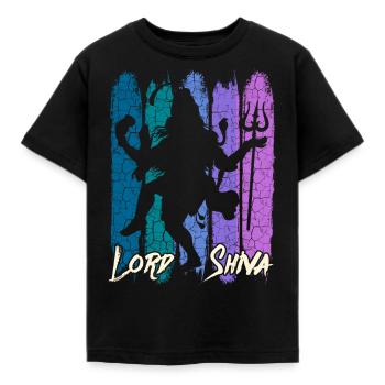 Dieu Shiva Hindouisme divinité - T-shirt Enfant - noir - Devant - AI Model Kid Female (0cm)