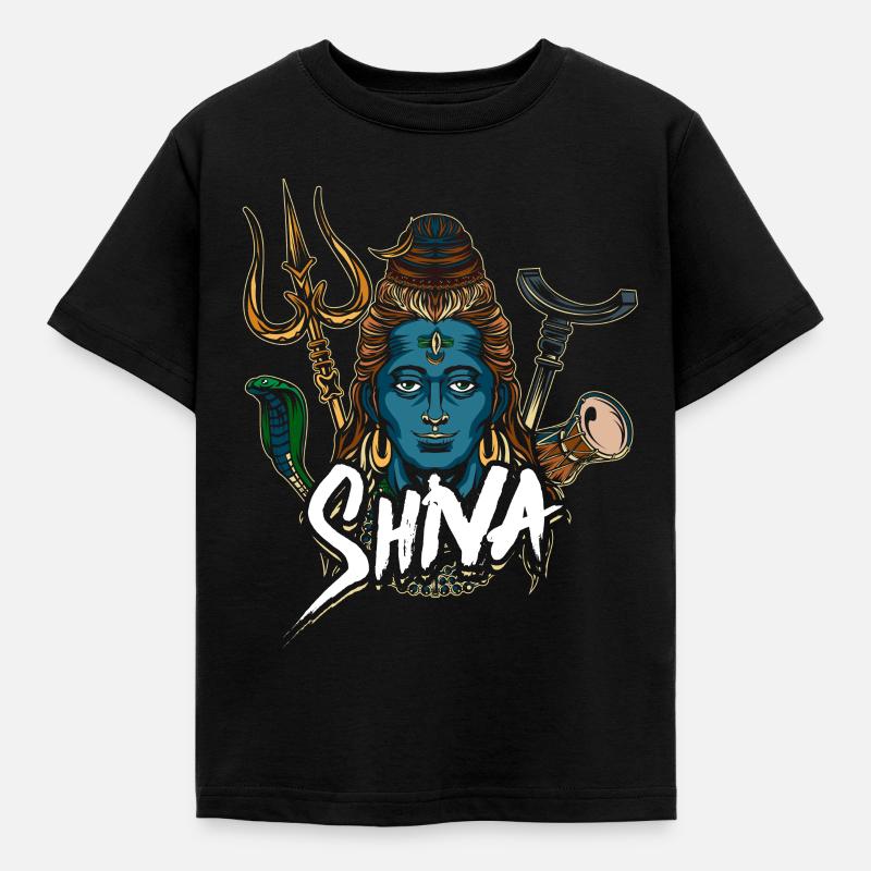 Deity Hinduism Shiva gift - Kids' T-Shirt - black