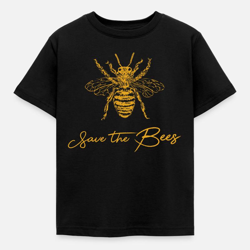 Save the bees - beekeeper gift - Kids' T-Shirt - black