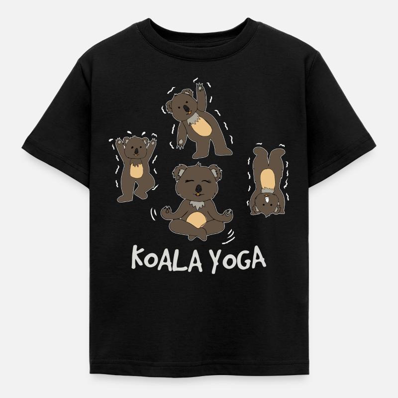 Koala - Kinder T-Shirt - Schwarz