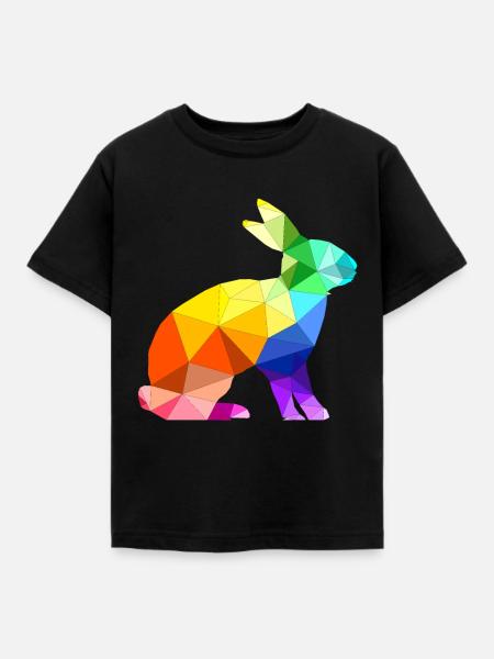 Hase - Kinder T-Shirt - Schwarz