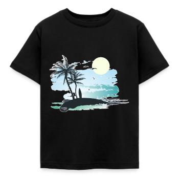 Vie de plage - T-shirt Enfant - noir - Devant - AI Model Kid Female (0cm)
