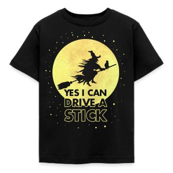 Hexe Halloween Hexenbesen Ehefrau Frau Geschenk - Kinder T-Shirt - Schwarz - Vorne - AI Model Kid Female (0cm)