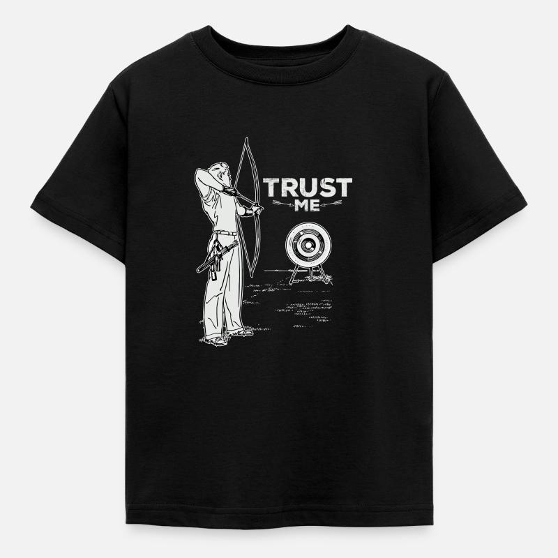 Bogenschießen - Kinder T-Shirt - Schwarz