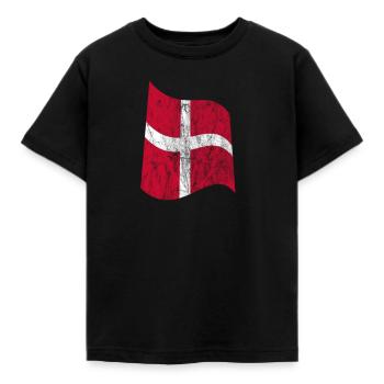 Flagge Dänemark - Kinder T-Shirt - Schwarz - Vorne - AI Model Kid Female (0cm)