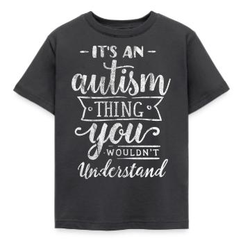 Autismus - Kinder T-Shirt - Dunkelgrau - Vorne - AI Model Kid Female (0cm)