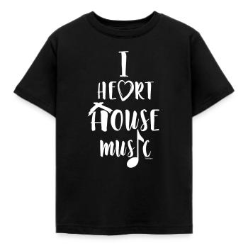 I Love House Music - Kids' T-Shirt - black - Front - AI Model Kid Female (0cm)