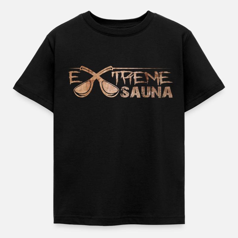 Sauna - Kinder T-Shirt - Schwarz