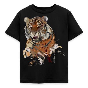tigre - T-shirt Enfant - noir - Devant - AI Model Kid Female (0cm)