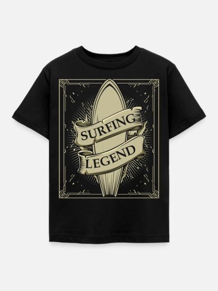 Surfer Retro - Kinder T-Shirt - Schwarz