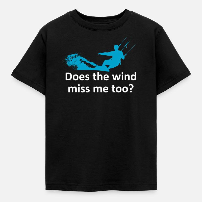 Kitesurfen - Kinder T-Shirt - Schwarz