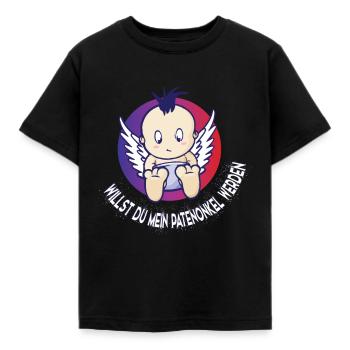 Parrain Serez-vous mon parrain? - T-shirt Enfant - noir - Devant - AI Model Kid Female (0cm)