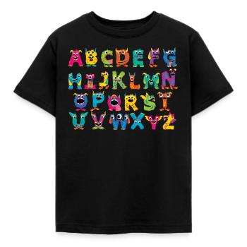 Écolier monstre drôle écolier écolier - T-shirt Enfant - noir - Devant - AI Model Kid Female (0cm)