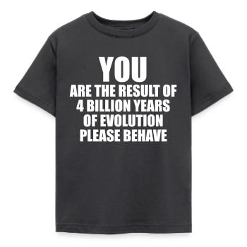 EVOLUTION - T-shirt Enfant - charbon - Devant - AI Model Kid Female (0cm)