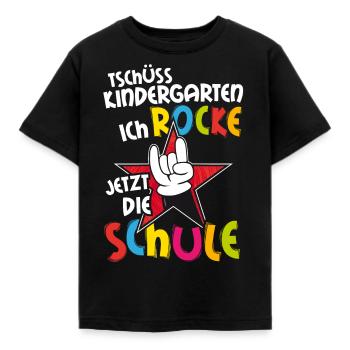 Bye kindergarten i'm rocking school now - Kids' T-Shirt - black - Front - AI Model Kid Female (0cm)