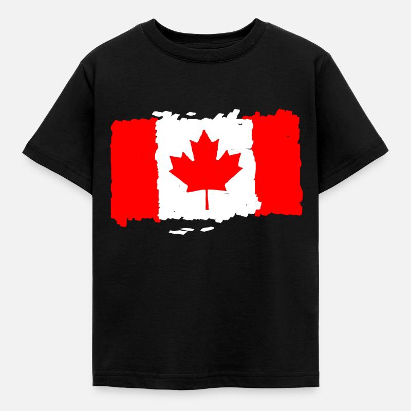 Canada flag - Kids' T-Shirt - black