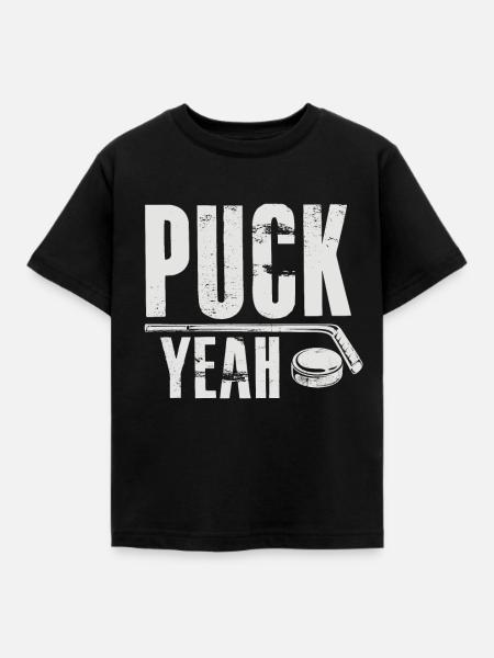 PUCK - Kinder T-Shirt - Schwarz