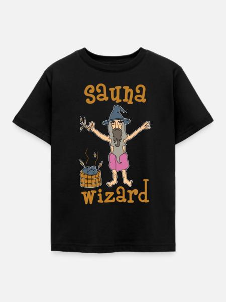 Sauna Hexe - Kinder T-Shirt - Schwarz