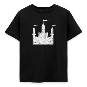 Castle - Kids' T-Shirt - black - Front - AI Model Kid Female (0cm)