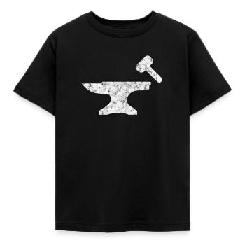 Schmied Hammer Mittelalter - Kinder T-Shirt - Schwarz - Vorne - AI Model Kid Female (0cm)