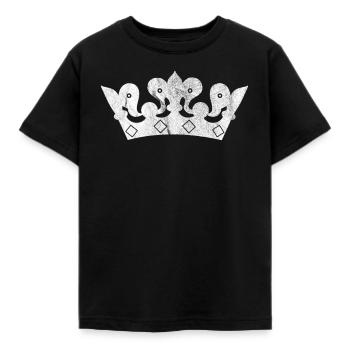 Krone - Kinder T-Shirt - Schwarz - Vorne - AI Model Kid Female (0cm)