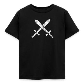 Schwerter Mittelalter - Kinder T-Shirt - Schwarz - Vorne - AI Model Kid Female (0cm)