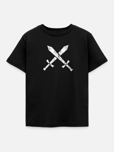 Schwerter Mittelalter - Kinder T-Shirt - Schwarz
