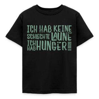 schlechte Laune wegen Hunger - Kinder T-Shirt - Schwarz - Vorne - AI Model Kid Female (0cm)