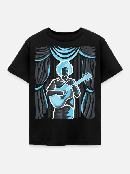 Akustik Gitarrist - Kinder T-Shirt - Schwarz