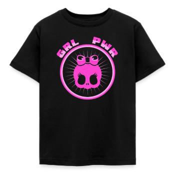 Frauenpower - Kinder T-Shirt - Schwarz - Vorne - AI Model Kid Female (0cm)