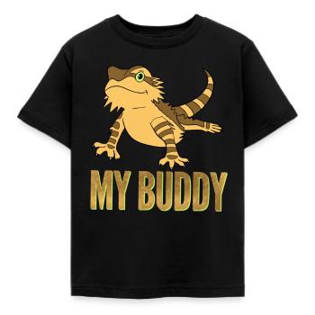 Lézard dragon avec barbe mon meilleur copain - T-shirt Enfant - noir - Devant - AI Model Kid Female (0cm)